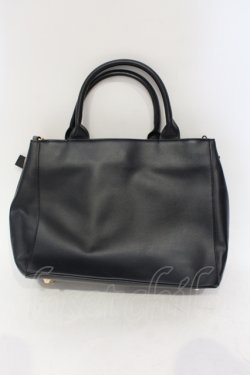画像2: m petit by misako / AMレースアップ 2WAY トートバッグ  クロ O-25-06-03-036-LO-BG-IG-OS