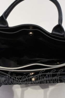 画像4: m petit by misako / AMレースアップ 2WAY トートバッグ  クロ O-25-06-03-036-LO-BG-IG-OS