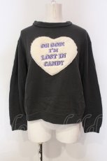 画像1: Candy Stripper / LOST IN CANDYワッペントレーナー  チャコールグレー O-25-06-03-005-PU-TO-OW-ZT624 (1)