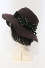 axes femme / ベロアリボンキャペリン  ブラウン O-25-06-03-041-AX-AC-IG-ZT-K011