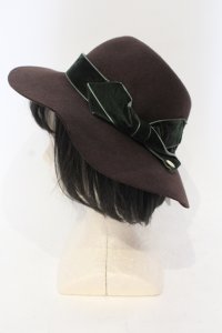 axes femme / ベロアリボンキャペリン  ブラウン O-25-06-03-041-AX-AC-IG-ZT-K011