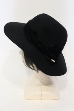 画像1: axes femme / ベロアリボンキャペリン  クロ O-25-06-03-042-AX-AC-IG-OS
