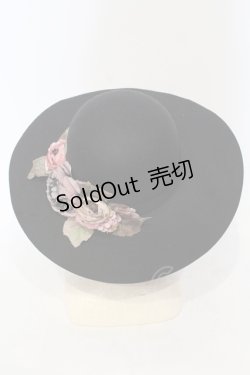 画像3: axes femme / フラワーブーケつば広帽  クロ O-25-06-03-043-AX-AC-IG-OS