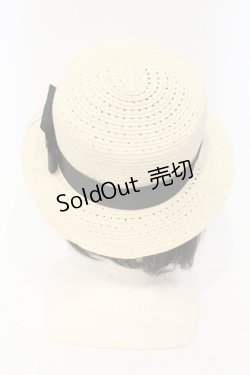 画像3: axes femme / ビジューリボンストローハット  ナチュラル×クロ O-25-06-03-044-AX-AC-IG-ZT-K011