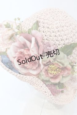 画像4: axes femme / 造花ストローハット  ピンク O-25-06-03-045-AX-AC-IG-OS