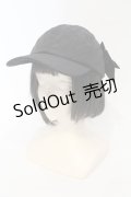 melume / makiコラボリボン付きキルトキャップ 57.5ｃｍ クロ O-25-06-03-047-LO-AC-OW-ZT-K011