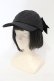画像1: melume / makiコラボリボン付きキルトキャップ 57.5ｃｍ クロ O-25-06-03-047-LO-AC-OW-OS (1)