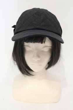 画像2: melume / makiコラボリボン付きキルトキャップ 57.5ｃｍ クロ O-25-06-03-047-LO-AC-OW-OS