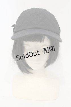 画像2: melume / makiコラボリボン付きキルトキャップ 57.5ｃｍ クロ O-25-06-03-047-LO-AC-OW-ZT-K011