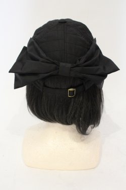 画像4: melume / makiコラボリボン付きキルトキャップ 57.5ｃｍ クロ O-25-06-03-047-LO-AC-OW-OS