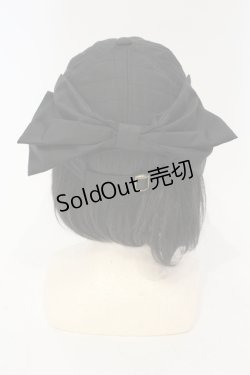 画像4: melume / makiコラボリボン付きキルトキャップ 57.5ｃｍ クロ O-25-06-03-047-LO-AC-OW-ZT-K011