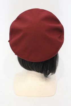 画像4: Amavel / メッセージリボンブローチ付ベレー帽  ワイン O-25-06-03-048-CA-AC-OW-OS