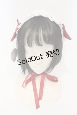 画像2: BABY,THE STARS SHINE BRIGHT / はしごレースのスピンドールヘッドドレス（バーバリー）  えんじ O-25-06-03-050-BA-AC-OW-OS