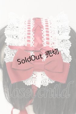 画像4: BABY,THE STARS SHINE BRIGHT / はしごレースのスピンドールヘッドドレス（バーバリー）  えんじ O-25-06-03-050-BA-AC-OW-OS