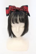 Amavel / おもひでの玩具箱和風リボンカチューシャ  クロ×ワイン O-25-06-03-051-CA-AC-IG-OS
