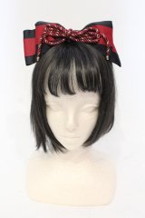 Amavel / おもひでの玩具箱和風リボンカチューシャ  クロ×ワイン O-25-06-03-051-CA-AC-IG-ZT208-F001
