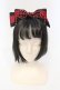 画像1: Amavel / おもひでの玩具箱和風リボンカチューシャ  クロ×ワイン O-25-06-03-051-CA-AC-IG-OS (1)