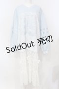 Candy Stripper / UNIFORM LAYERED DRESS  サックス×ホワイト O-25-06-03-007-PU-OP-OW-OS