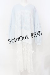 Candy Stripper / UNIFORM LAYERED DRESS  サックス×ホワイト O-25-06-03-007-PU-OP-OW-OS
