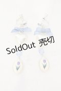 axes femme POETIQUE / チューリップイヤリング  シロ×サックス O-25-06-03-056-AX-AC-OW-OS