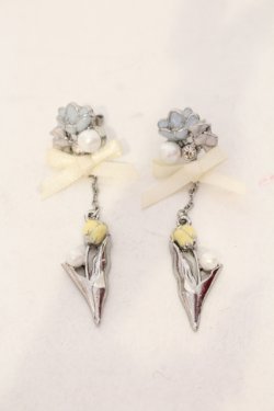 画像1: axes femme / チューリップリボンピアス  シルバー O-25-06-03-057-AX-AC-OW-OS