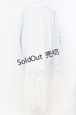 画像4: Candy Stripper / UNIFORM LAYERED DRESS  サックス×ホワイト O-25-06-03-007-PU-OP-OW-OS