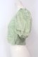 画像2: Candy Stripper / INY FLOWER PUFF SLEEVE トップス  グリーン O-25-06-03-009-PU-TO-OW-OS (2)