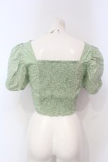 画像3: Candy Stripper / INY FLOWER PUFF SLEEVE トップス  グリーン O-25-06-03-009-PU-TO-OW-ZT353 (3)