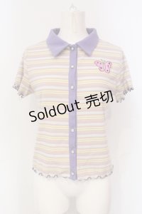 Candy Stripper / バタフライワッペントップス  ピンク系 O-25-06-03-010-PU-TO-OW-OS
