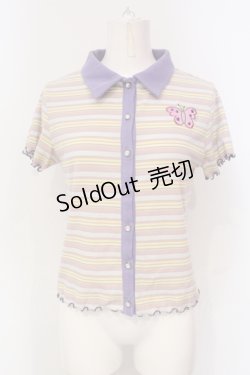 画像1: Candy Stripper / バタフライワッペントップス  ピンク系 O-25-06-03-010-PU-TO-OW-OS