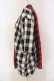 画像2: Candy Stripper / CHECK COMBINED CHINA SHIRT  レッド×ブラック O-25-06-03-013-PU-TO-OW-ZY (2)