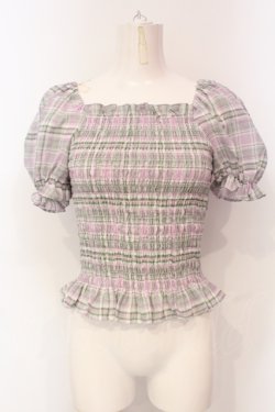画像1: Candy Stripper / VOLUME SLEEVE SHIRRINGトップス  ラベンダー O-25-06-03-014-PU-TO-OW-OS