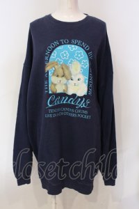Candy Stripper / CANDY'S BUNNY SWEATワンピース  ネイビー O-25-06-03-002-PU-OP-OW-ZY