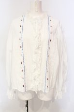 画像1: Candy Stripper / TINY TULIP COTTON BLOUSE　ブラウス  ホワイト O-25-06-03-016-PU-BL-OW-ZY (1)