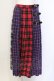 画像1: Candy Stripper / CHECK BLOCKING PLEATS スカート  レッド×ネイビー O-25-06-03-009-PU-SK-OW-OS (1)