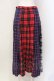 画像3: Candy Stripper / CHECK BLOCKING PLEATS スカート  レッド×ネイビー O-25-06-03-009-PU-SK-OW-OS (3)