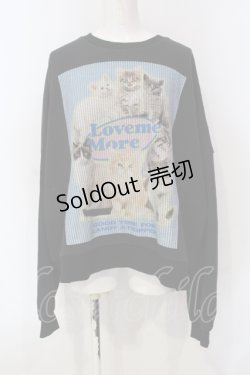 画像1: Candy Stripper / LOVE ME MORE WAFFLE   ブラック O-25-06-03-003-PU-TO-OW-OS