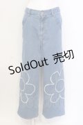 Candy Stripper / BE MY FLOWER DENIM パンツ  ブルー O-25-06-03-022-PU-PA-OW-ZY