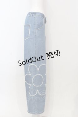 画像2: Candy Stripper / BE MY FLOWER DENIM パンツ  ブルー O-25-06-03-022-PU-PA-OW-ZY