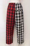 画像3: Candy Stripper / CHECK COMBINED パンツ 2 ブラック×レッド O-25-06-03-023-PU-PA-OW-ZS (3)