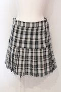 Candy Stripper / CHECK PLEATS MINI SKIRT S グレー O-25-06-03-024-PU-SK-OW-OS
