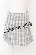 Candy Stripper / CHECK PLEATS MINI SKIRT S グレー O-25-06-03-024-PU-SK-OW-OS