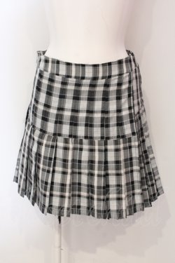 画像1: Candy Stripper / CHECK PLEATS MINI SKIRT S グレー O-25-06-03-024-PU-SK-OW-OS