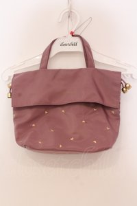 m petit by misako / 巾着ミニトートバッグ  ピンク O-25-06-03-026-LO-ZA-OW-ZT-K021