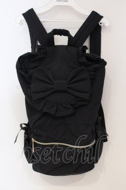 画像1: m petit by misako / TT AM リボンフラップ リュックサック  クロ O-25-06-03-030-LO-BG-OW-OS