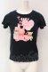 画像1: BABY,THE STARS SHINE BRIGHT / うさくみゃプリントＴシャツ  クロ O-25-06-07-031-BA-TO-OW-OS (1)