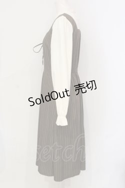 画像3: axes femme / レースアップストライプワンピース F ブラウン O-25-06-07-035-AX-OP-OW-OS