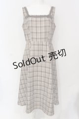 m petit by misako / リボンチェックジャンパースカート LL ブラウン O-25-06-07-036-LO-OP-OW-ZT250