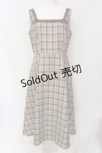 m petit by misako / リボンチェックジャンパースカート LL ブラウン O-25-06-07-036-LO-OP-OW-ZT250