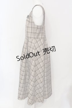 画像2: m petit by misako / リボンチェックジャンパースカート LL ブラウン O-25-06-07-036-LO-OP-OW-ZT250